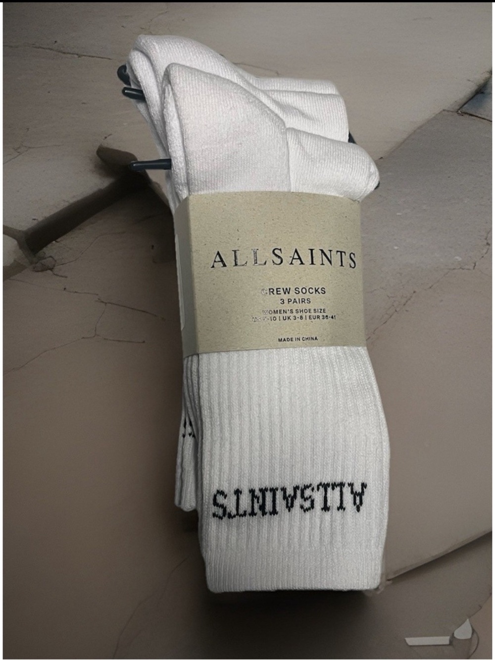 All Saints Logo Crew Socks 3 Pack